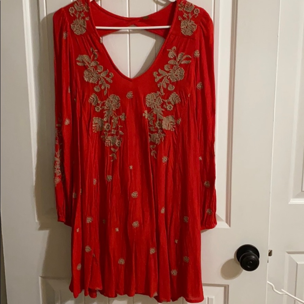 Free People beautiful red dress or tunic.